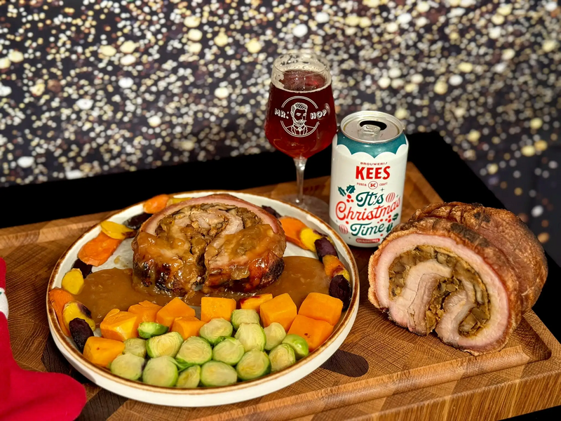 Porchetta mit Pilzfüllung und Biersoße von BBQ Nerds